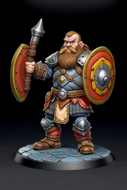 Defender dwarf with a shield