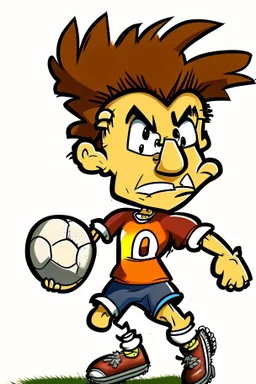 Edward Mindy Footballer cartoon 2d