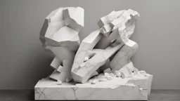 broken marble sculpture