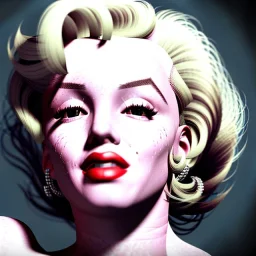 Realistic image portrait, Marylin Monroe, 90s fashion style, highly detailed, unreal engine 5, ray tracing, RTX, lumen lighting, ultra detail, volumetric lighting, 3d, finely drawn, high definition, high resolution.