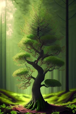 petit arbre dans une forêt