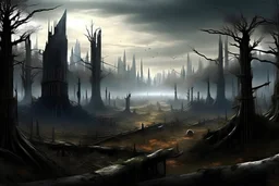 scary world of hellish future, city of the dead, dead forest