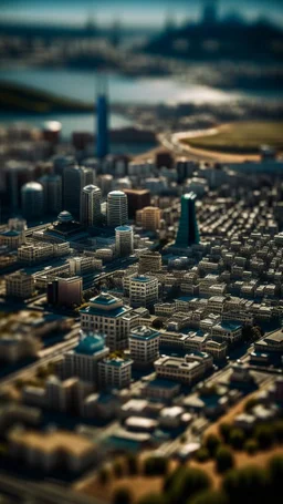 drone shot of san fransisco, shot on Hasselblad h6d-400c, zeiss prime lens, bokeh like f/0.8, tilt-shift lens 8k, high detail, smooth render, down-light, unreal engine, prize winning