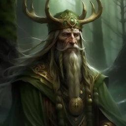 Generate an image of a druid called "Baldir, Eternal wisdom"
