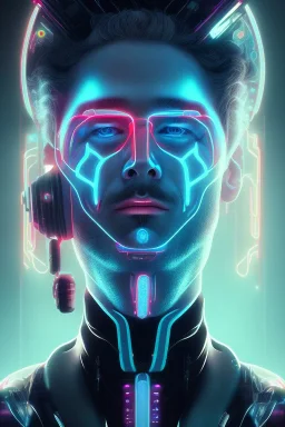 cyberpunk, head, men, portrai, tron