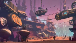 Smuggler City,stylized,4k