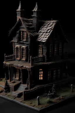 horror house in the form of a gingerbread house