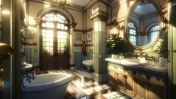 роскошная ванная, стиль аниме