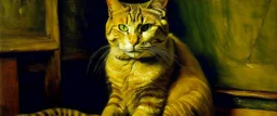 Portrait of a cat by Van Gogh