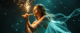 quantum vuvuzela greek god gandalf as a young woman floating transparent shiny slug snail notes
