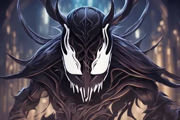 Hollow knight venom in 8k solo leveling shadow artstyle, hollow knight them, mask, close picture, neon lights, intricate details, highly detailed, high details, detailed portrait, masterpiece,ultra detailed, ultra quality