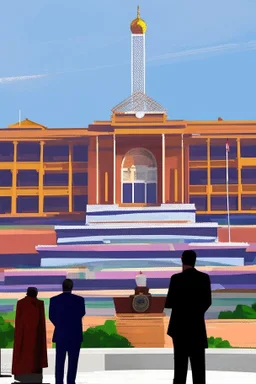 A huge regional capitol building