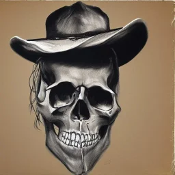 Skull cowboy with bandana