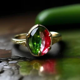 watermelon tourmaline ring