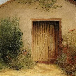 farmhouse doorway by constable