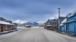 Dawson, Yukon Territory, street scene, beautiful composition, award-winning photograph, astonishing realism