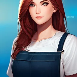redhead woman, casual clotting, realistic, HD4k, watery cloud background, close up shot,