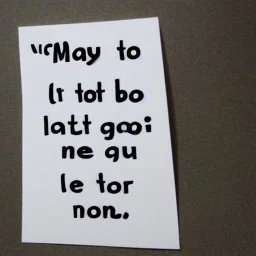 May I go to the bathroom note