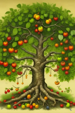 The tree of life with fruits