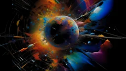 Amidst the silent ballet of drifting asteroids, a space probe discovers an anomaly-a rift in space-time, shimmering with a kaleidoscope of colors. It’s a gateway, an invitation to the unknown, realistic