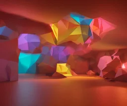 background simple colorful 3d geometric installation graphics