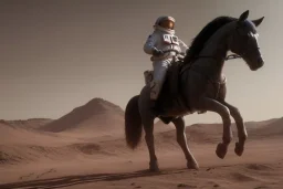 Riding horse astronaut mars unreal engine 5, octan render