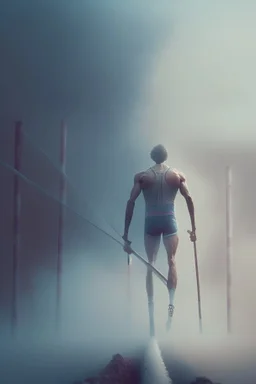 pole vaulting champion, trending art, 8k, depth of field, volumetric fog