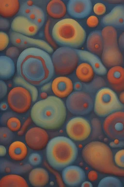 Abstract painting of microbes