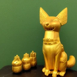 A gold Kitsune