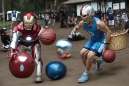 Blu color, Basket, Ironman, Summer Camp