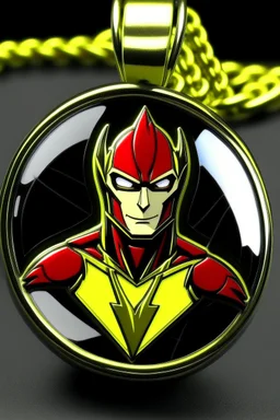 the flash reverse flash logo animated inside a medalion