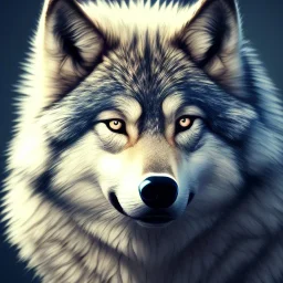 wolf, blue, black, masterpiece, expert, 8K, hyperrealism, sharp focus, cinematic lighting