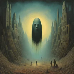 Too good to be false, blister, horror surreal style by Zdzislaw Beksinski and Shaun Tan, smooth, sinister, neo surrealism, fingerprint shape, color fine point illustration, artistic, atmosphere of a Max Ernst nightmare