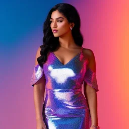 Vaporwave A latina woman, fantasy setting, ethereal, soft lighting