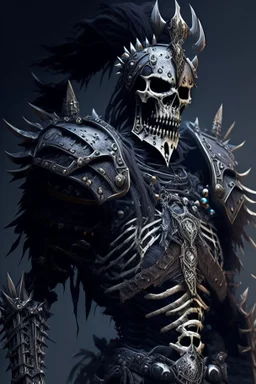 legendary chief dark armored skeleton warrior