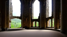 inside the great hall of the stone castle