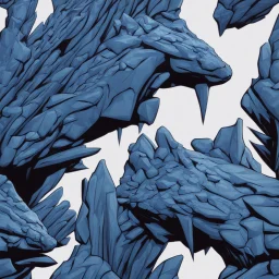 blue asteroid stylized