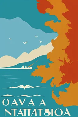 Make a poster about a nation called Osvakia. Known for its liberalism and coast