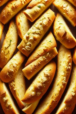 Freshly baked garlic bread