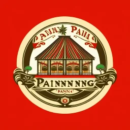 Dining Pavilion logo in the style of Frankie & Benny's.