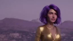 A Purple Gold Human