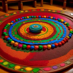 colored sand mandala