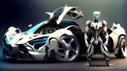 Metamorphosis of a sports car into a humanoid robot