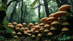Thick mushroom forests, air thick with vivifying spores.