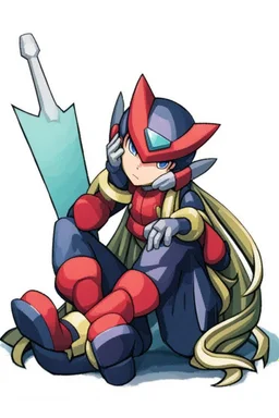 Megaman Zero, Sitting, HD, Clean