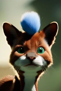 Close-up Portrait of a cool animation animal character, cute, witty, striking and one of a kind, 2d