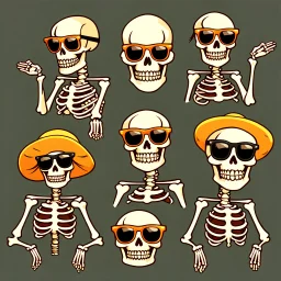 skeleton whit sunglasses emotes sheet