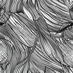 seamless dynamic three banana leafs diversity wallpaper pattern drawing in vector lines and same line weight. black lines