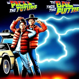 An original movie poster in the style of back to the future, photorealistic