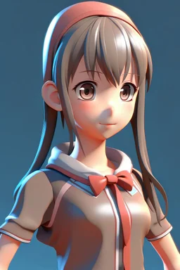 anime girl 3d scaling